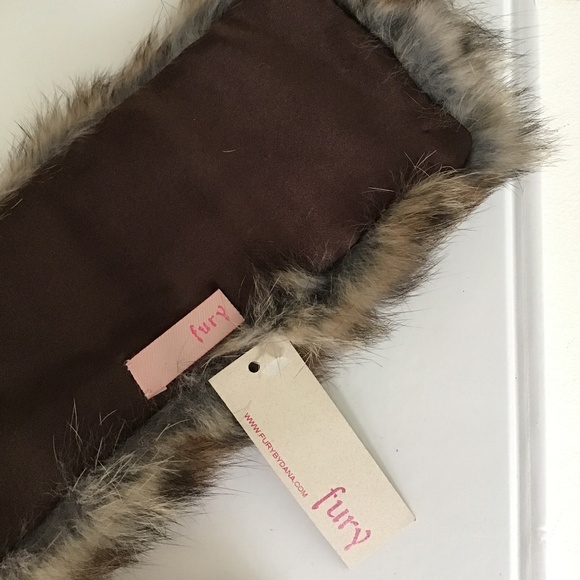 Brown leopard print fur collar in brand new condition with tags - Picture 3 of 5